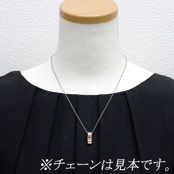 K18WG インペリアルトパーズ ダイヤモンド ペンダントトップ 1.56ct D0.02ct