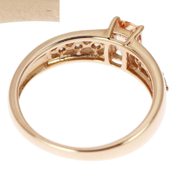 GSTV 希少 K18PG インペリアル トパーズ ダイヤモンド リング 0.40ct D0.20ct