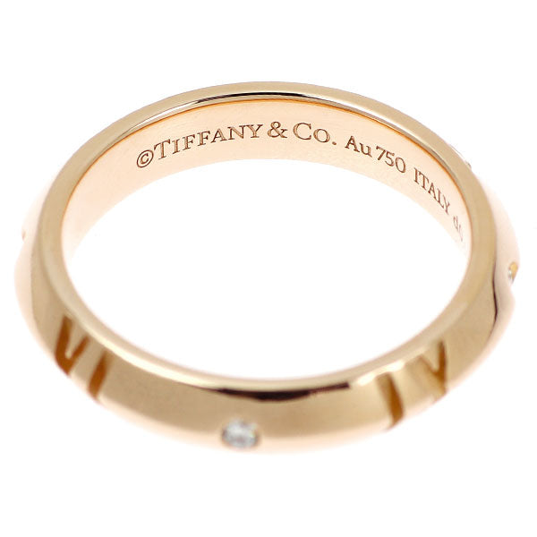 ティファニー K18PG ダイヤモンド リング 0.10ct アトラスクロス クローズド ナロー