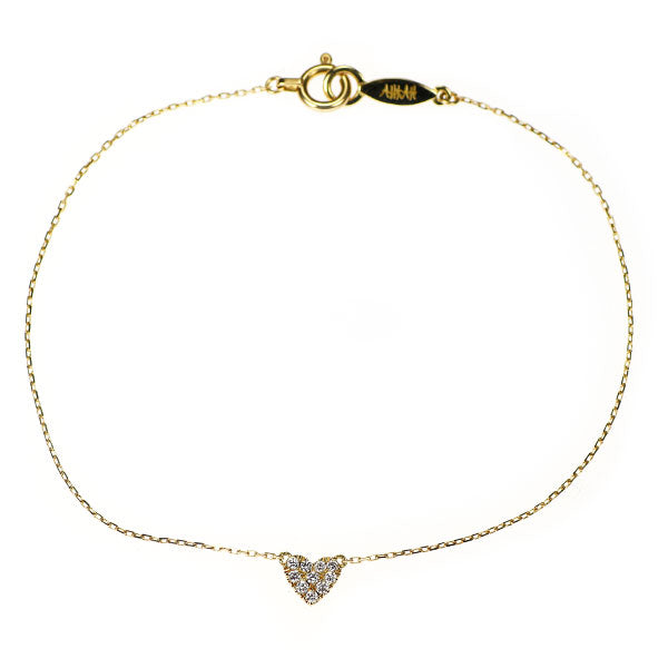 アーカー K18YG ダイヤモンド ブレスレット 0.05ct ハート