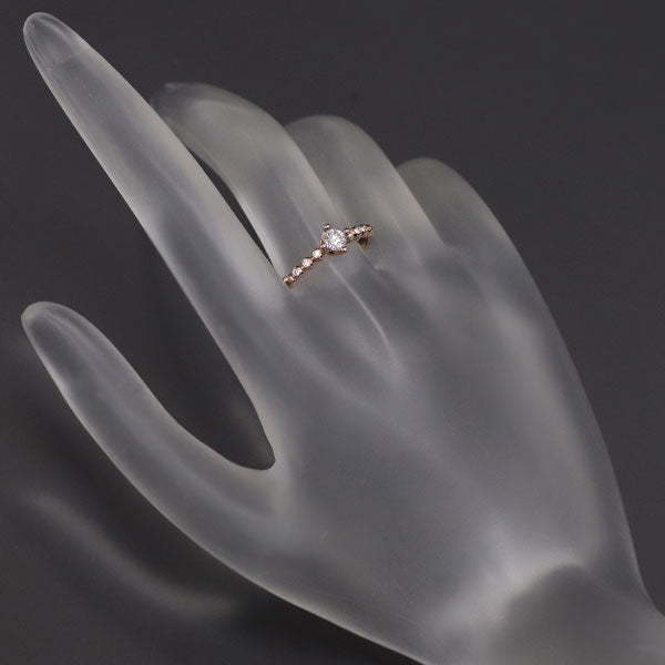 D&D144 K18PG Diamond Ring 0.19ct D0.03ct