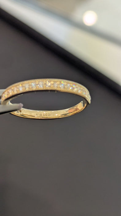 K18YG ダイヤモンド リング 0.31ct セミエタニティ