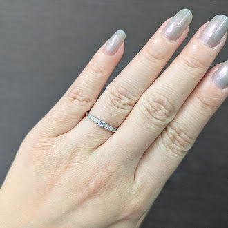 新品 Pt950 天然ピンクダイヤモンド リング 0.111ct LPP VS2 D0.06ct【エスコレ】
