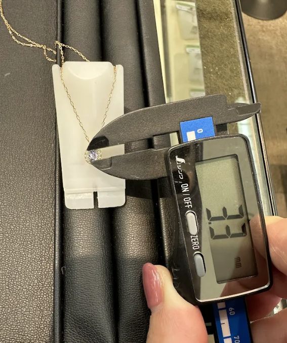 K18YG タンザナイト ダイヤモンド ペンダントネックレス D0.06ct