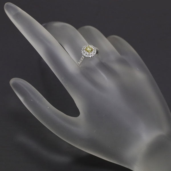 Tiffany Pt950/K18YG Diamond Ring Solest 0.239ct FIY SI1