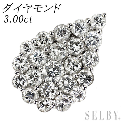K18WG ダイヤモンド ペンダントトップ 3.00ct — セルビー