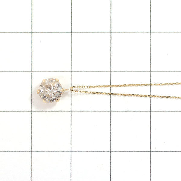新品 K18YG ダイヤモンド ペンダントネックレス 1.011ct Faint Brown I2 Poor