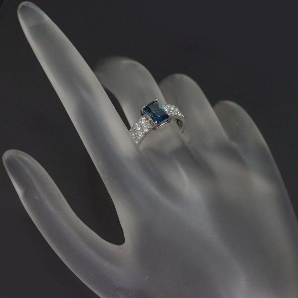 希少 Pt900 アレキサンドライト ダイヤモンド リング 1.277ct D2.19ct フルパヴェ