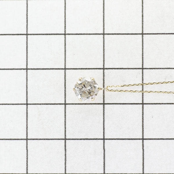 新品 K18YG ダイヤモンド ペンダントネックレス 1.044 Faint Brown I2 Fair