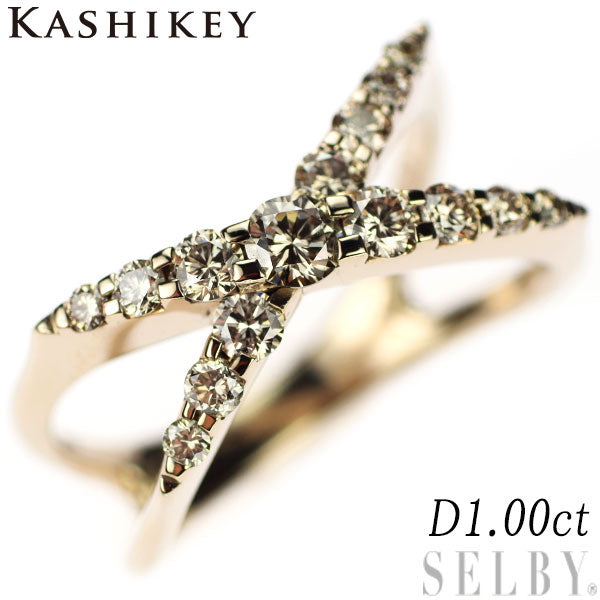カシケイ K18BG ブラウンダイヤモンド リング 1.00ct ネイキッド 