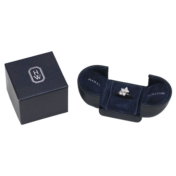 ハリーウィンストン Pt950 ダイヤモンド リング クラスター スモール