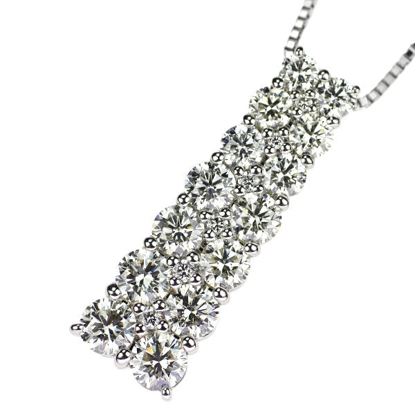 カナディアンダイヤ Pt950/ Pt850 ダイヤモンド ペンダントネックレス 2.00ct