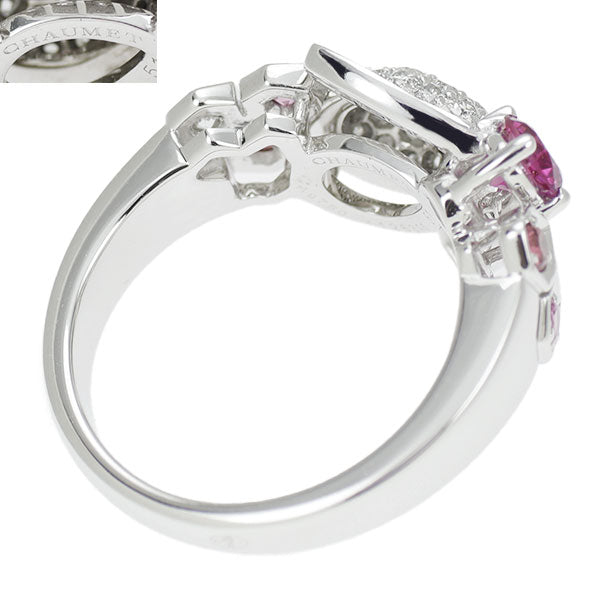 Chaumet K18WG Pink Sapphire Diamond Ring Be My Love #11.0 《Selby Ginza Store》 [S, polished to like new] [Used] Regular price ¥720,000 ⇒ Christmas Sale price ¥600,000