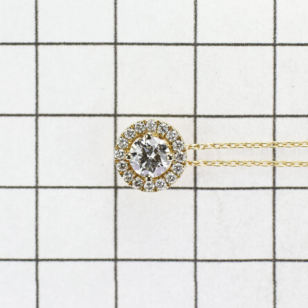 フォーエバーマーク K18YG ダイヤモンド ペンダントネックレス 0.50ct G SI1 EX D0.15ct