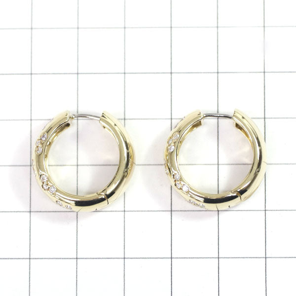 ポンテヴェキオ K18YG/WG ダイヤモンド ピアス 0.76ct   フープ  フラワー