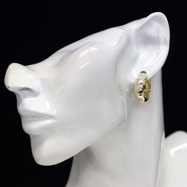 ポンテヴェキオ K18YG/WG ダイヤモンド ピアス 0.76ct   フープ  フラワー