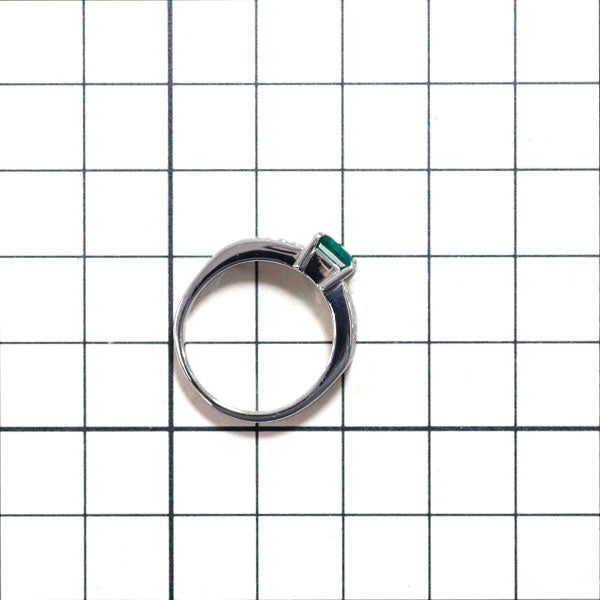 Pt900 Emerald Diamond Ring 0.96ct D1.00ct 