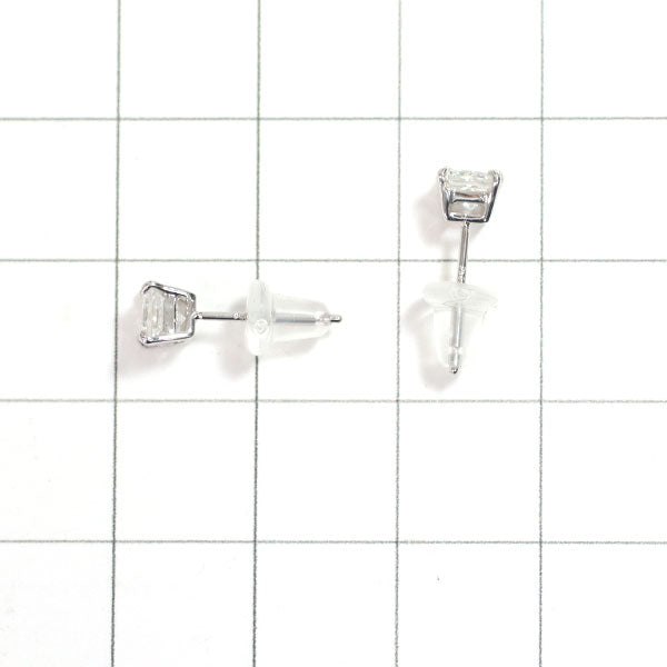 新品 Pt900 プリンセスカット ダイヤモンド ピアス 0.709ct F/G VS1-2