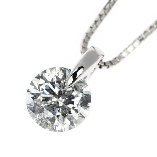 Pt900/ K18WG ダイヤモンド ペンダントネックレス 1.025ct