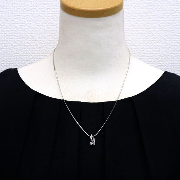 小寺智子 Pt900/ Pt850 ダイヤモンド ペンダントネックレス 0.32ct ハート