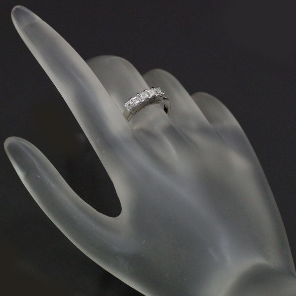 Pt900 スクエアカット ダイヤモンド リング 0.67ct 一文字