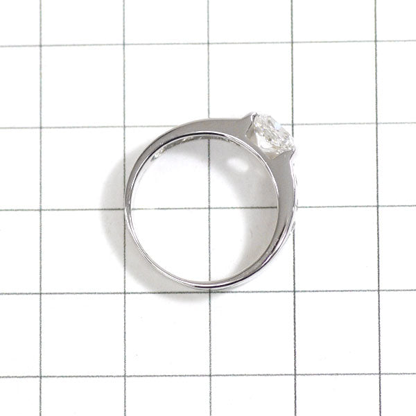 Pt900 クッションカット ダイヤモンド リング 1.017ct H SI2 D0.15ct