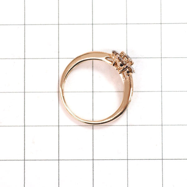 K18PG ダイヤモンド リング 0.63ct D0.27ct フラワー