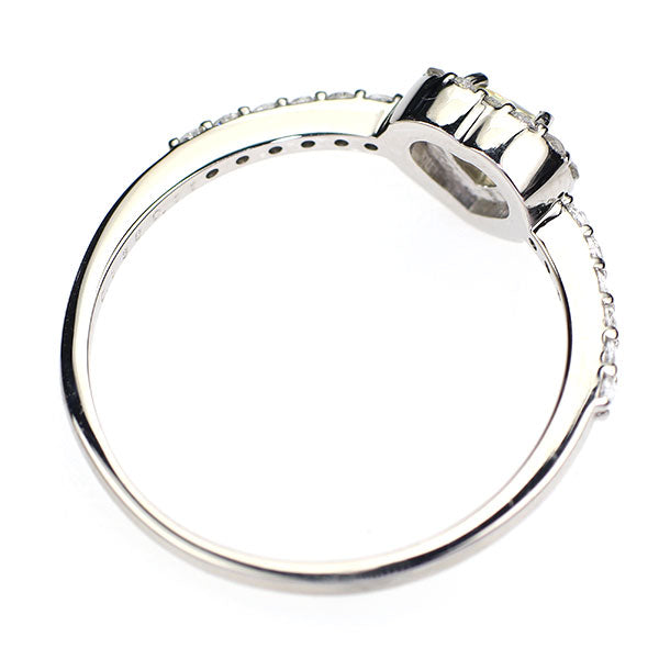 新品 Pt950 マロンシェイプ 天然イエロー ダイヤモンド ローズカット  