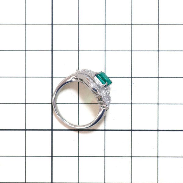 Pt900 エメラルド ダイヤモンド リング 1.21ct D0.87ct