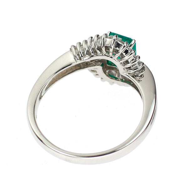 Pt900 エメラルド ダイヤモンド リング 0.55ct D0.71ct