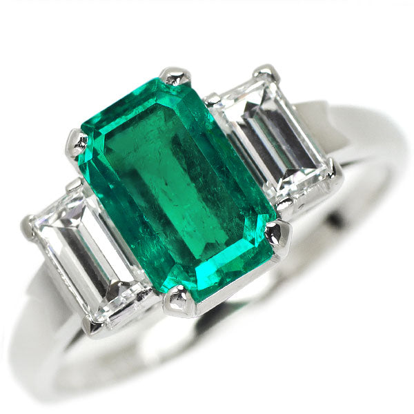 ミキモト Pt950 コロンビア産 エメラルド ダイヤモンド リング 1.72ct