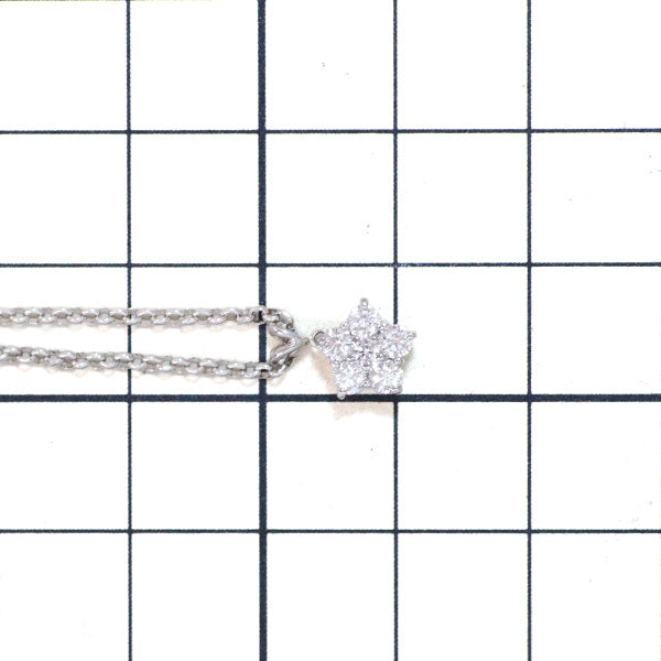 ラザールキャプラン Pt900/ Pt850 ダイヤモンド ペンダントネックレス 0.30ct フラワー