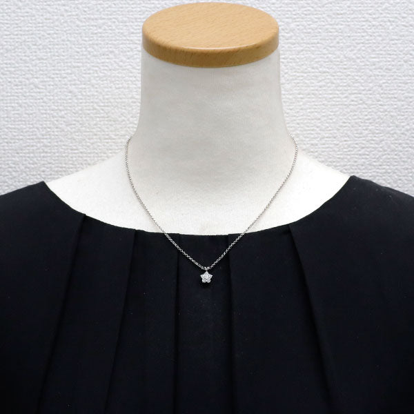 ラザールキャプラン Pt900/ Pt850 ダイヤモンド ペンダントネックレス 0.30ct フラワー