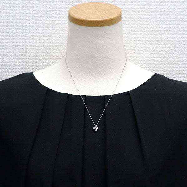 希少 Pt 天然ピンクダイヤモンド ペンダントネックレス 0.081ct FLP VS2 D0.43ct フラワー