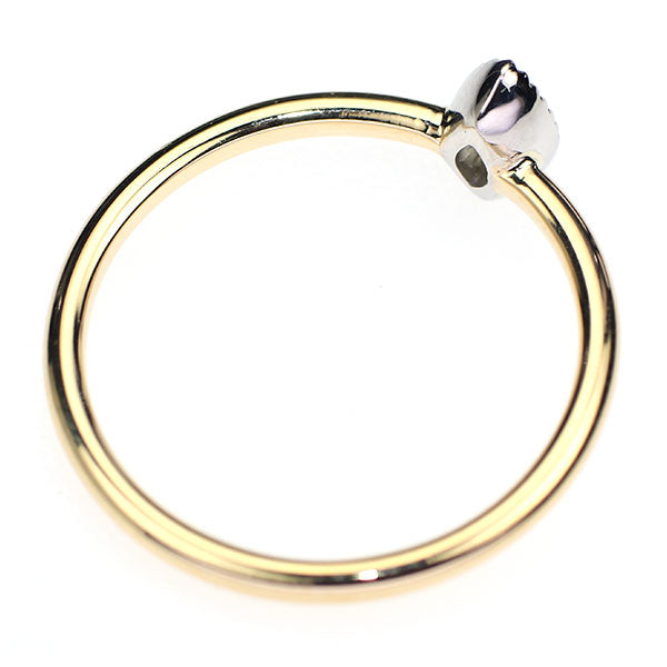 New K18/Pt950 Natural Yellow Diamond Ring 0.188ct FLBY SI2 Forged/Handmade [Escore] 