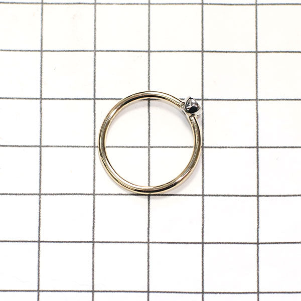 New K18/Pt950 Natural Greenish Yellow Diamond Ring 0.172ct FDBGY VS1 Forged/Handmade [Escore] 