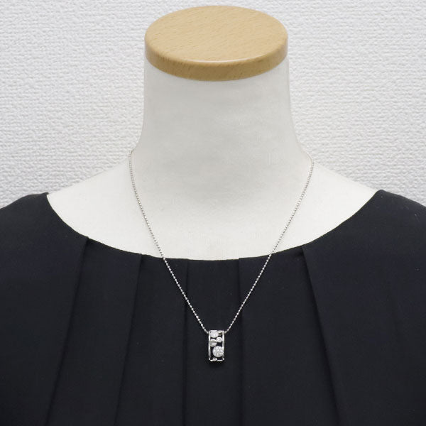 田崎真珠 K18WG ダイヤモンド ペンダントネックレス 0.29ct