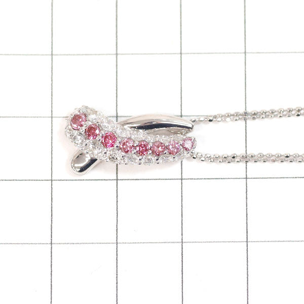 K18WG トリートピンク ダイヤモンド  ペンダントネックレス 0.38ct D0.69ct