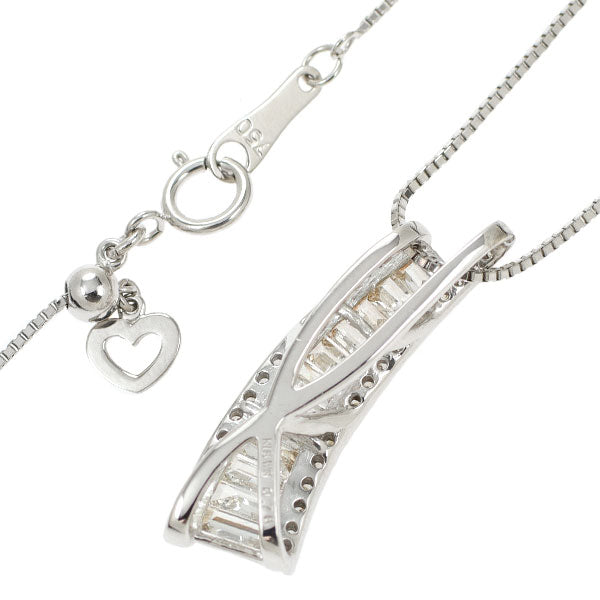K18WG ダイヤモンド ペンダントネックレス 0.78ct