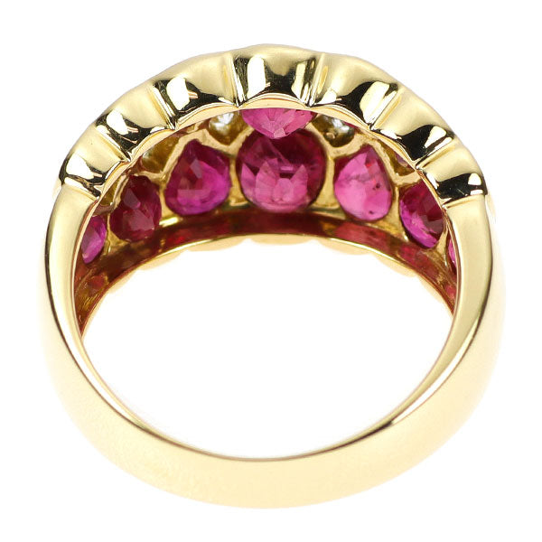 K18YG ルビー ダイヤモンド リング 4.60ct D0.24ct