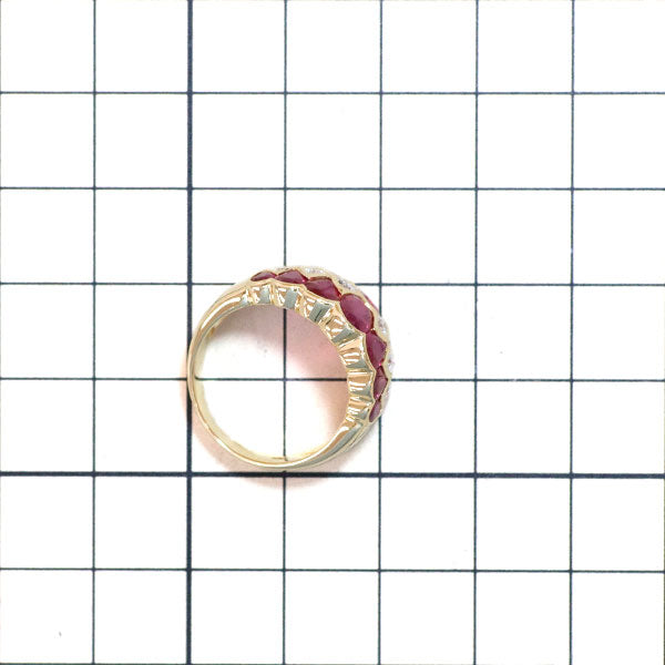 K18YG ルビー ダイヤモンド リング 4.60ct D0.24ct