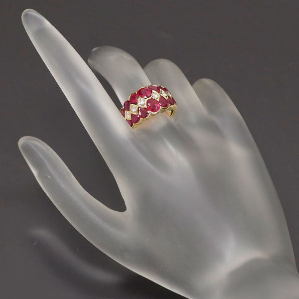 K18YG ルビー ダイヤモンド リング 4.60ct D0.24ct