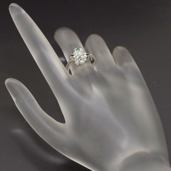 Pt900/ K18YG ダイヤモンド リング TBD0.08ct D0.22ct フラワー