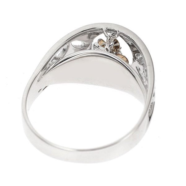 K18WG ダイヤモンド リング 0.21ct D0.10ct ダンシング