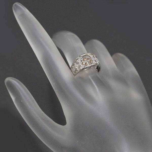 K18WG ダイヤモンド リング 0.21ct D0.10ct ダンシング