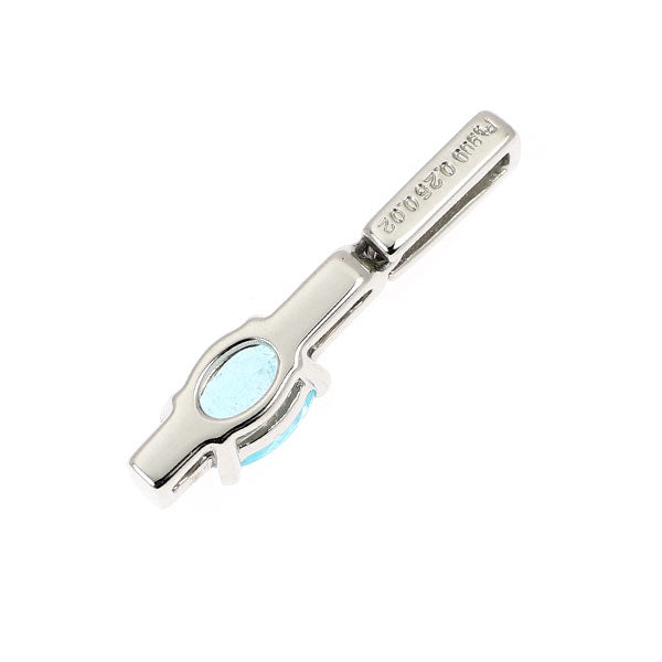 新品 Pt900 パライバトルマリン ダイヤモンド ペンダントトップ 0.25ct D0.02ct