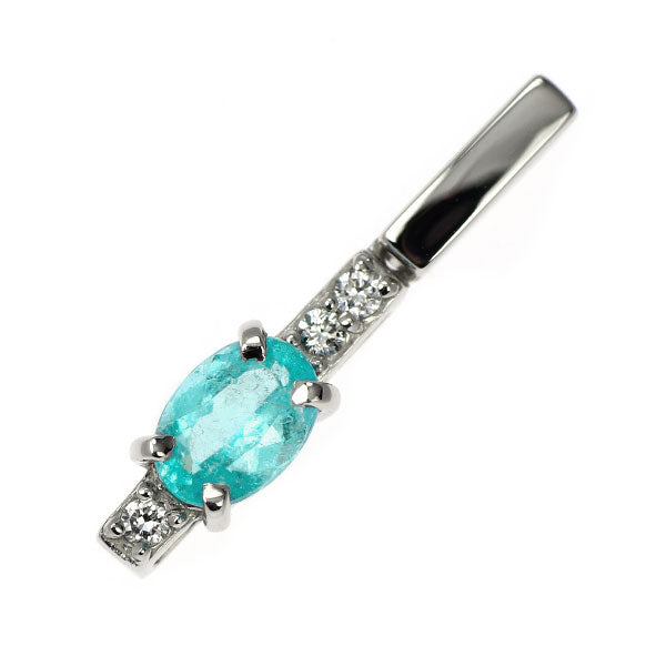 新品 Pt900 パライバトルマリン ダイヤモンド ペンダントトップ 0.25ct D0.02ct