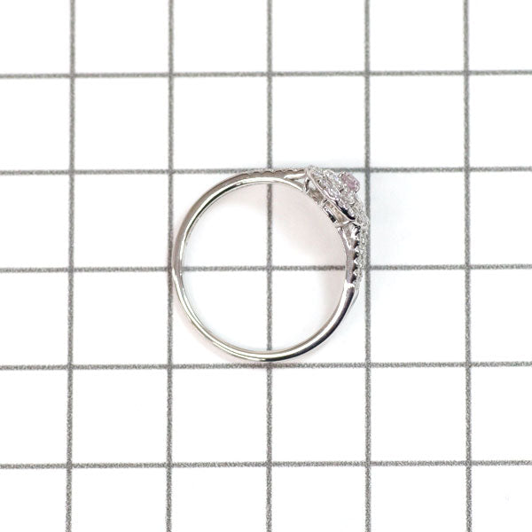 希少 Pt900 天然ピンクダイヤモンド リング 0.080ct FPP I1 D0.35ct