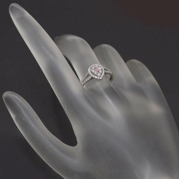 希少 Pt900 天然ピンクダイヤモンド リング 0.080ct FPP I1 D0.35ct