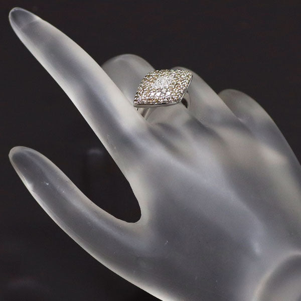 K18WG ダイヤモンド リング 1.14ct D0.15ct